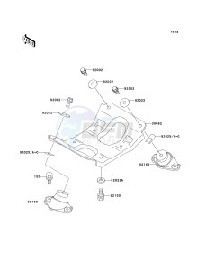 JH 750 E [SS] (E1-E2) [SS] drawing ENGINE MOUNT