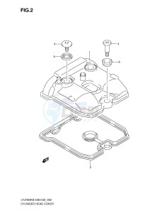 LT-Z400 (E28-E33) drawing CYLINDER HEAD COVER