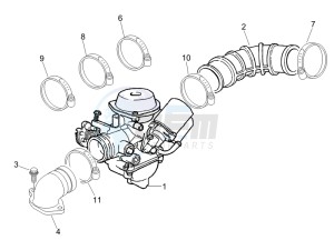 LX 50 4T USA drawing Carburettor  assembly - Union pipe