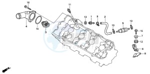 CBR600F2 drawing THERMOSTAT