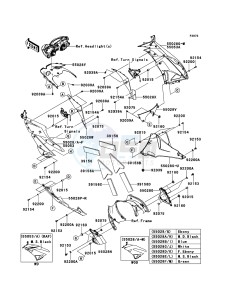 NINJA ZX-6R ZX600R9F FR GB XX (EU ME A(FRICA) drawing Cowling Lowers