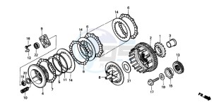 VT600CD drawing CLUTCH