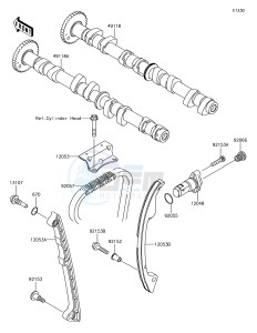 JET SKI SX-R JS1500AHF EU drawing Camshaft(s)/Tensioner