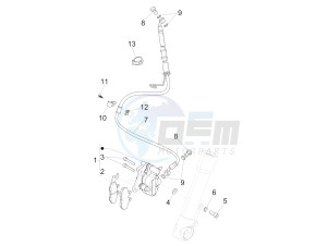 Fly 150 4T 3V ie (APAC) drawing Brakes pipes - Calipers