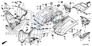 TRX420FE1F TRX420 Europe Direct - (ED) drawing REAR FENDER