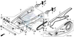 CB500FAE CB500F ABS UK - (E) drawing SWINGARM