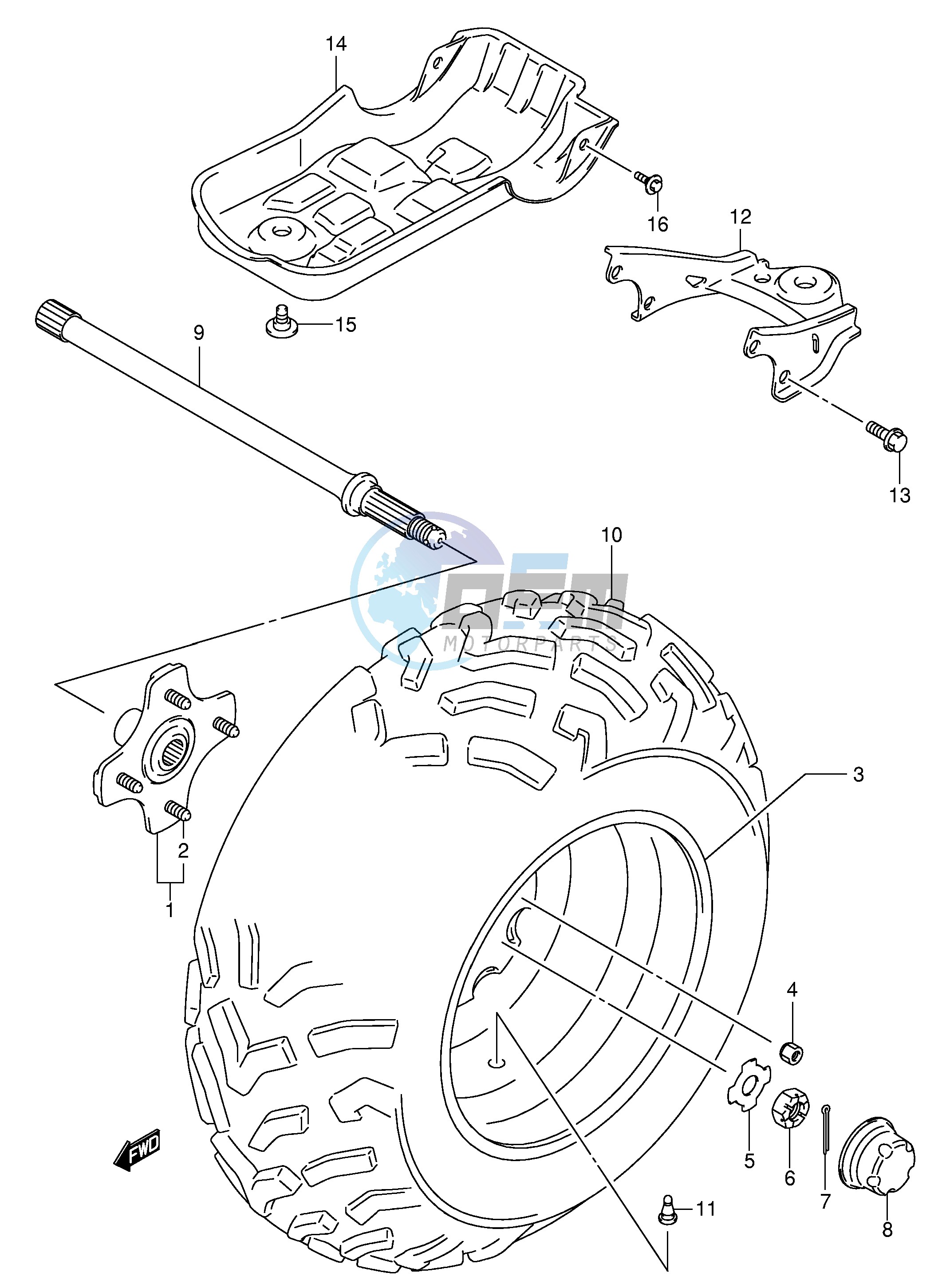 LEFT REAR WHEEL