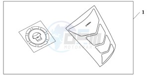 VFR800A9 UK - (E / ABS MME TWO) drawing TANKPAD / FUEL LID COVER