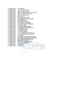 LT-Z400 (E33) drawing * COLOR CHART *