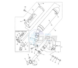 YZ F 450 drawing EXHAUST D1 till 8