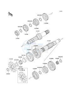 KX 250 M (M1) drawing TRANSMISSION