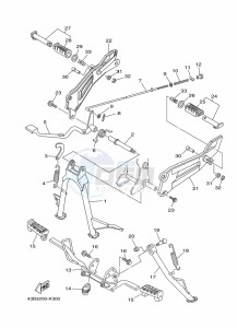 YBR125EGS YBR125G (43BM) drawing STAND & FOOTREST