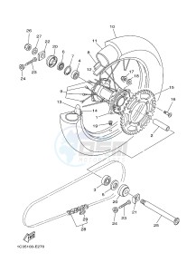 YZ250 (1SS8 1SS8) drawing REAR WHEEL