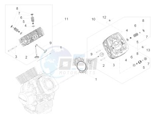 V7 III Racer 750 e4 (EMEA) drawing Cylinder head - valves