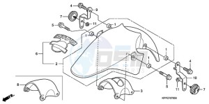 CBR125RW9 France - (F / CMF WH) drawing FRONT FENDER