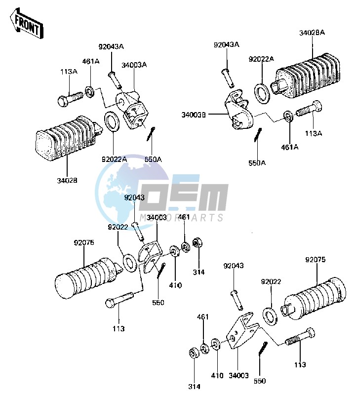 FOOTRESTS -- 81-83 D2_D3_D4_D5- -