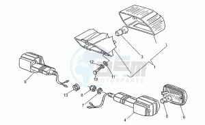 750 X Polizia - PA 2A Serie Polizia/PA 1A Serie drawing Taillight