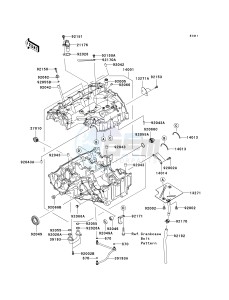 ZX 636 C [NINJA ZX-6R] (C1) C1 drawing CRANKCASE