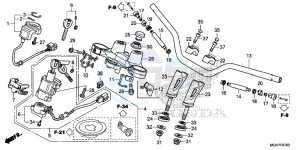 VFR1200XLF CrossTourer - VFR1200X 2ED - (2ED) drawing HANDLE PIPE/ TOP BRIDGE