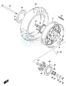 DL650 drawing REAR WHEEL (DL650XAUEL7 E21)