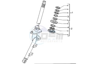 Zip 50 SP drawing Steering bearing ball tracks