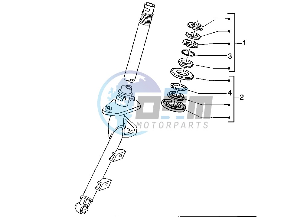 Steering bearing ball tracks