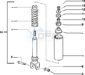 Typhoon 125 XR drawing Rear Shock absorber