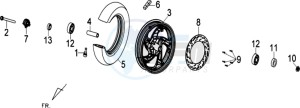 JOYRIDE 125 EVO L6 drawing FRONT WHEEL