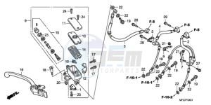 CB600FA39 Spain - (SP / ABS ST 25K) drawing FR. BRAKE MASTER CYLINDER (CB600FA/FA3)