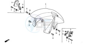 CBR900RR drawing FRONT FENDER