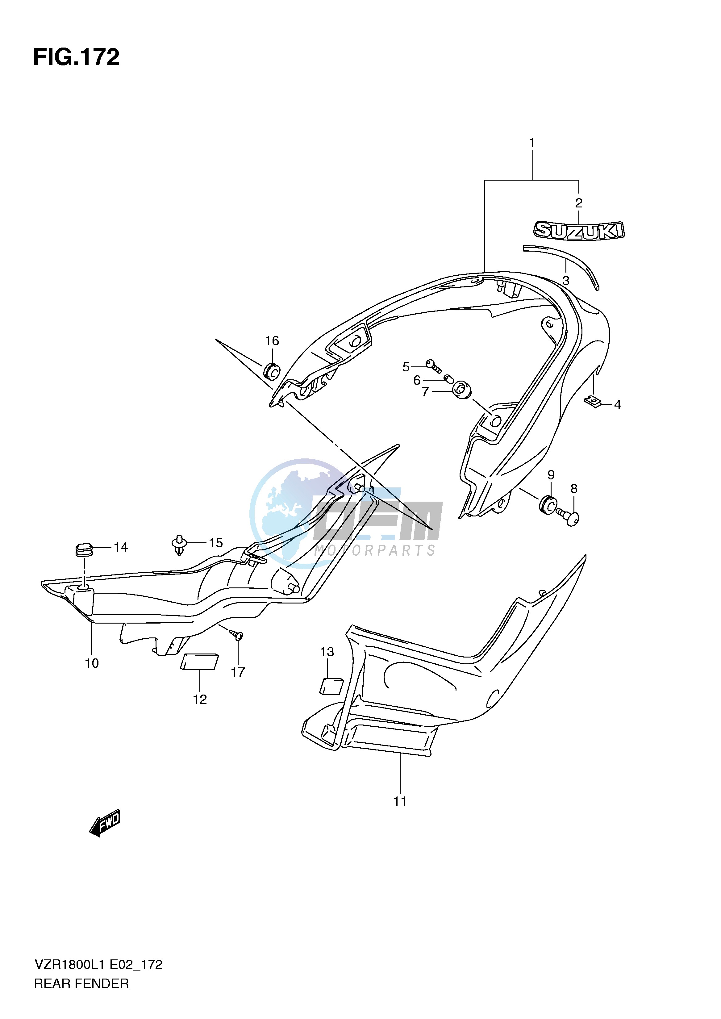 REAR FENDER (VZR1800L1 E2)