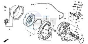 TRX450FE drawing REAR BRAKE PANEL