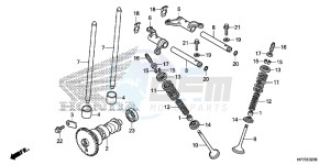 TRX420FAD TRX420 Europe Direct - (ED) drawing CAMSHAFT/VALVE