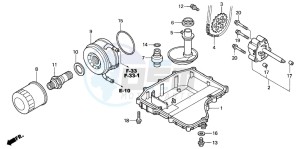 CBR900RR drawing OIL PAN/OIL PUMP