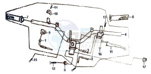 SYMPHONY 50 45KMH drawing HANDLEBAR / BRAKE LEVERS /CABLES