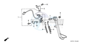 CBR125RWA UK - (E / BLA) drawing STAND