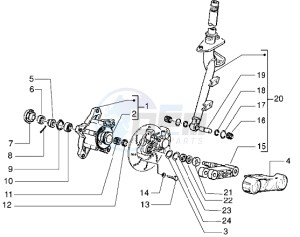 50 4T drawing Steering column - Disc brake