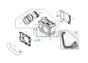 HD 125 EVO drawing CYLINDER MET PISTON / CYLINDER GASKETS TOP AND BOTTOM