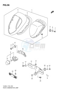 VL800 (E2) VOLUSIA drawing REAR COMBINATION LAMP