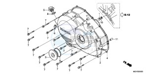 VFR800XB Crossrunner E drawing RIGHT CRANKCASE COVER