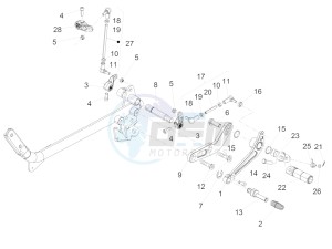 V7 II Racer ABS 750 drawing Gear lever