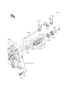 KLX125 KLX125CFF XX (EU ME A(FRICA) drawing Gear Change Drum/Shift Fork(s)