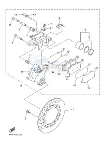 XJ6F ABS 600 DIVERSION F (ABS) (1DG3) drawing REAR BRAKE CALIPER