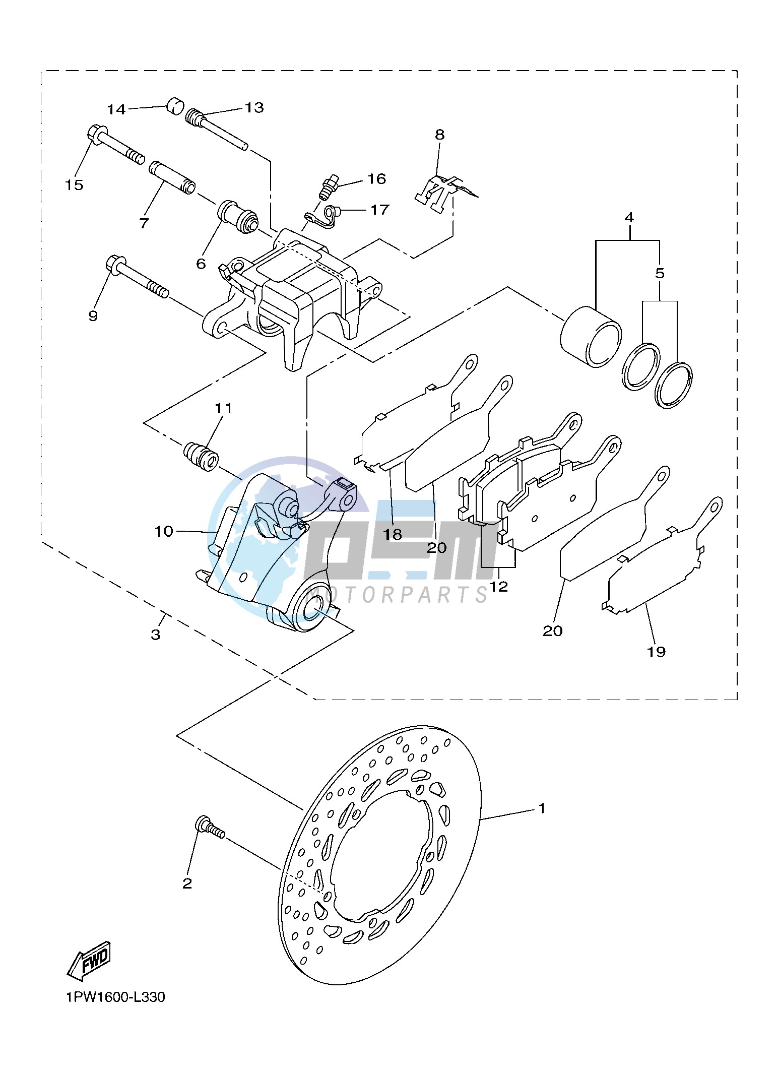 REAR BRAKE CALIPER