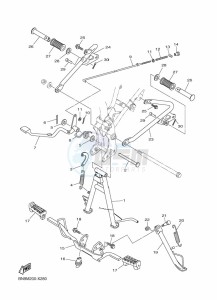 YBR125E YBR 125E (BN9M) drawing STAND & FOOTREST