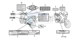 XL700VA9 France - (F / ABS CMF) drawing CAUTION LABEL