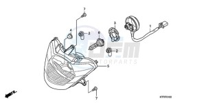 SH1259 ED / 2ED drawing HEADLIGHT