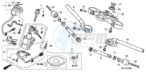 CBR1000RRB drawing HANDLE PIPE/ TOP BRIDGE