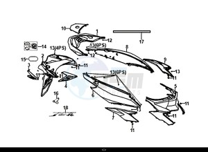 JET 14 (45 KM/H) (XC05W1-EU) (E4) (L8-M0) drawing BODY COVER