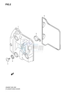 AN400 (E2) Burgman drawing CYLINDER HEAD COVER